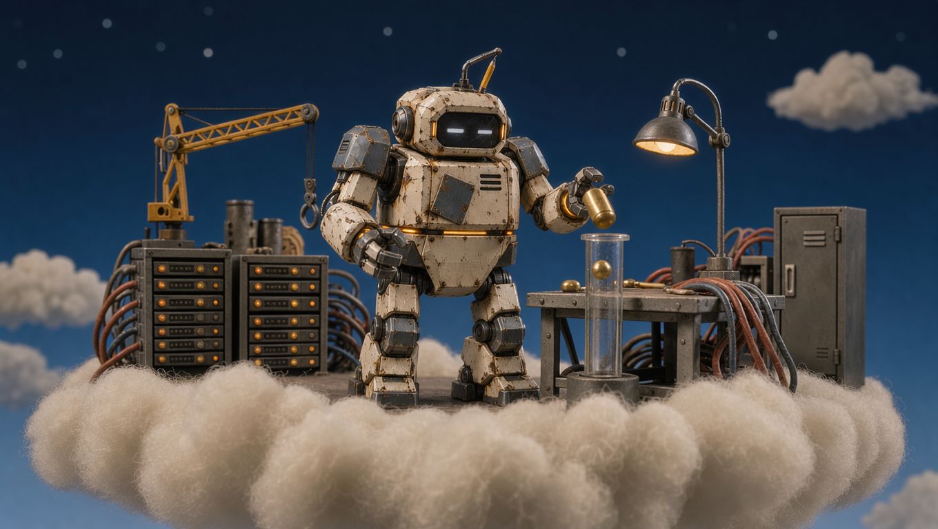 The big robot at work in the cloud workshop